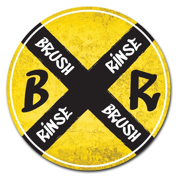 Signmission Brush Rinse Circle Corrugated Plastic Sign C-24-CIR-WS-Brush Rinse - main